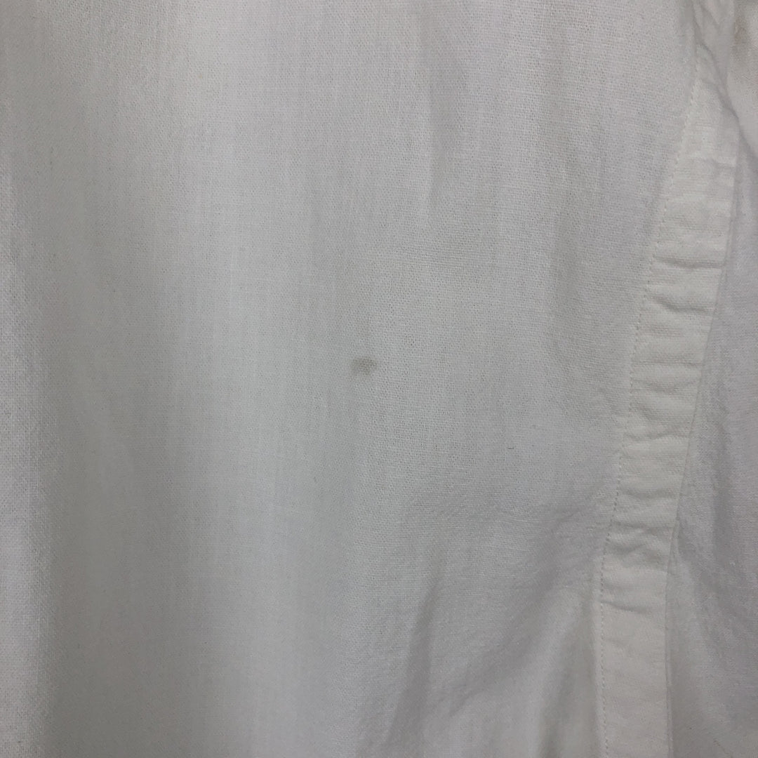 Ralph Lauren short sleeve button down shirt, men's size L cotton white type Vintage Second Hand