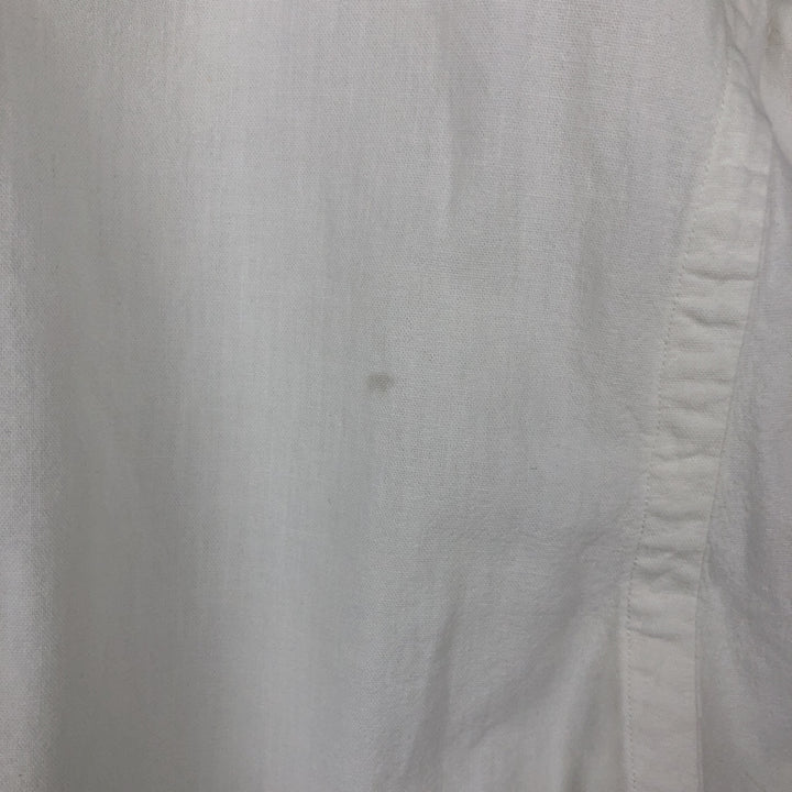 Ralph Lauren short sleeve button down shirt, men's size L cotton white type Vintage Second Hand