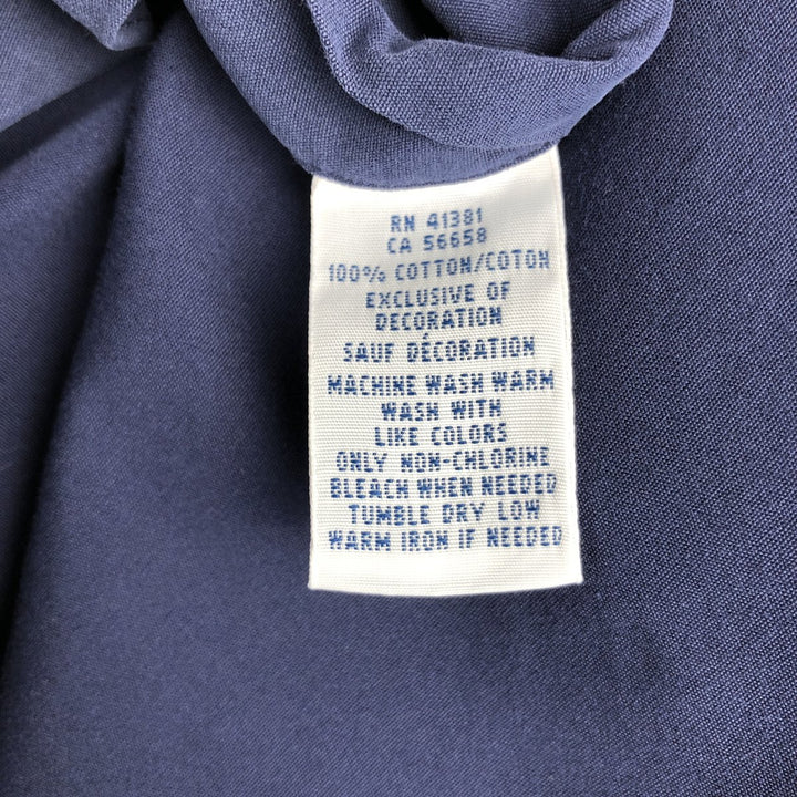 Ralph Lauren short sleeve button down shirt, men's XL size cotton navy blue type Vintage Second Hand