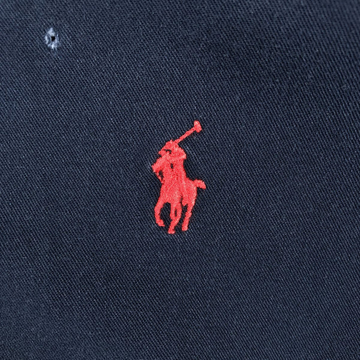Ralph Lauren BLAIRE short sleeve button down shirt, men's XL size cotton navy blue type Vintage Second Hand
