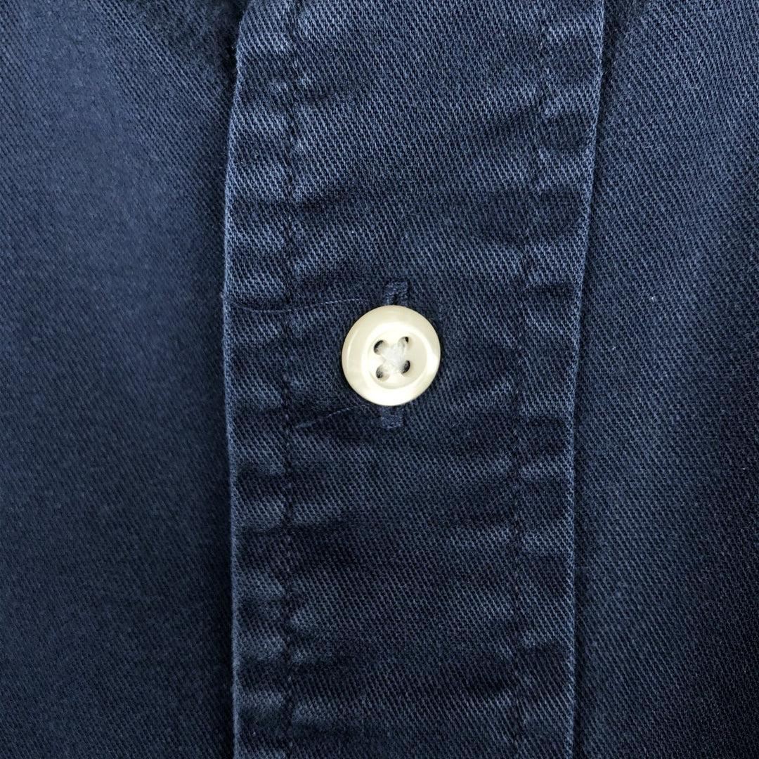Ralph Lauren BLAIRE short sleeve button down shirt, men's XL size cotton navy blue type Vintage Second Hand