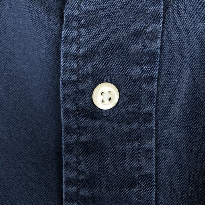 Ralph Lauren BLAIRE short sleeve button down shirt, men's XL size cotton navy blue type Vintage Second Hand