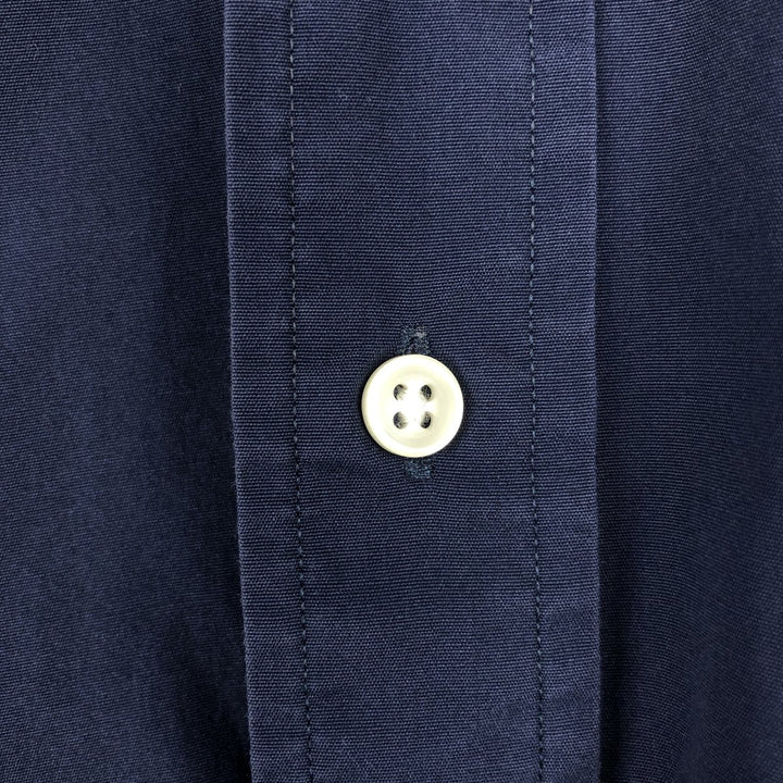 Ralph Lauren CUSTOM FIT short sleeve button down shirt, men's XL size cotton navy blue type Vintage Second Hand