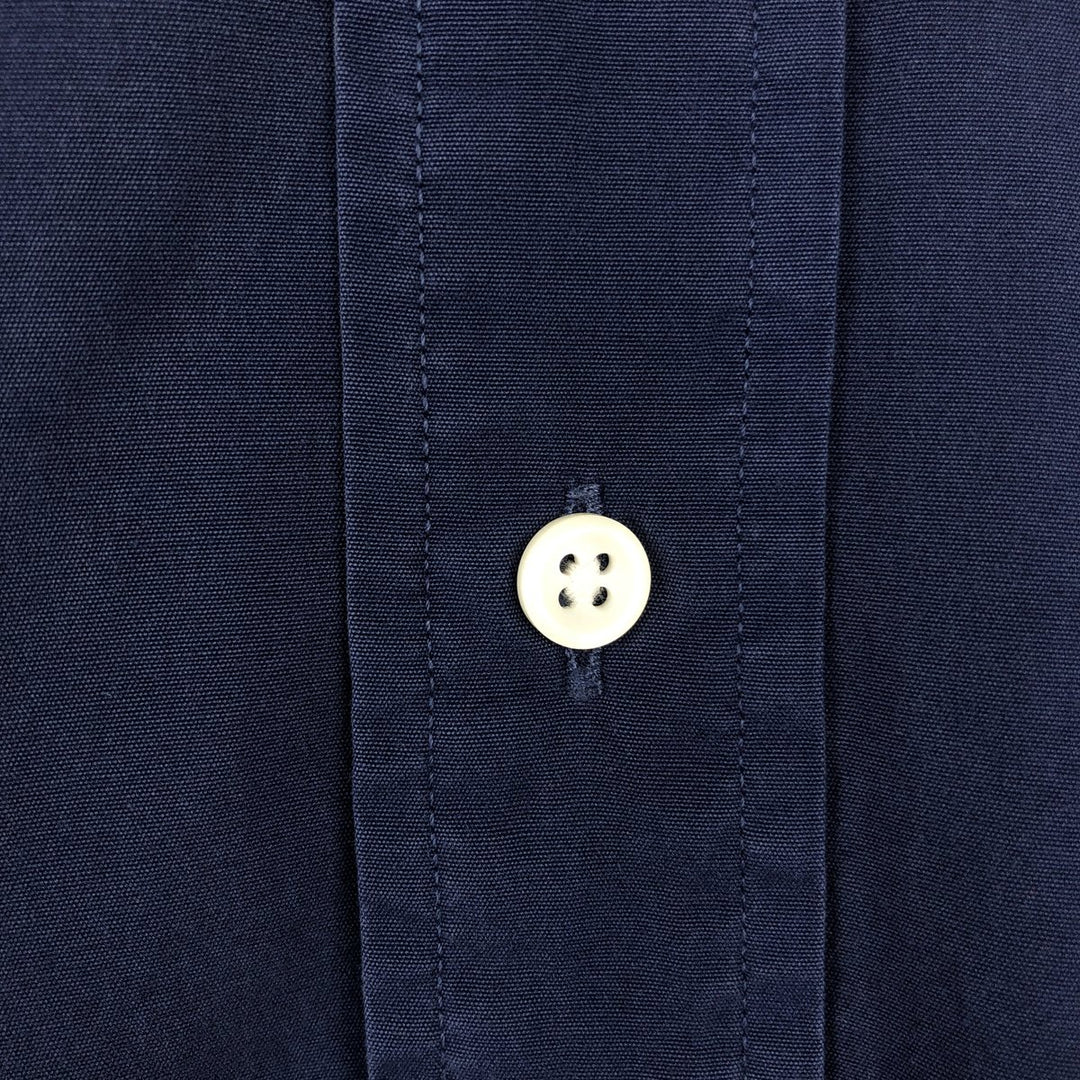 Ralph Lauren CUSTOM FIT short sleeve button down shirt, men's XL size cotton navy blue type Vintage Second Hand