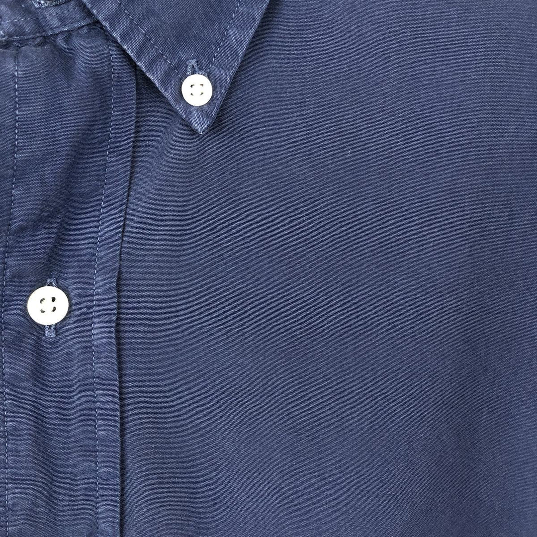 Ralph Lauren CUSTOM FIT short sleeve button down shirt, men's XL size cotton navy blue type Vintage Second Hand