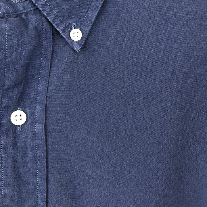 Ralph Lauren CUSTOM FIT short sleeve button down shirt, men's XL size cotton navy blue type Vintage Second Hand