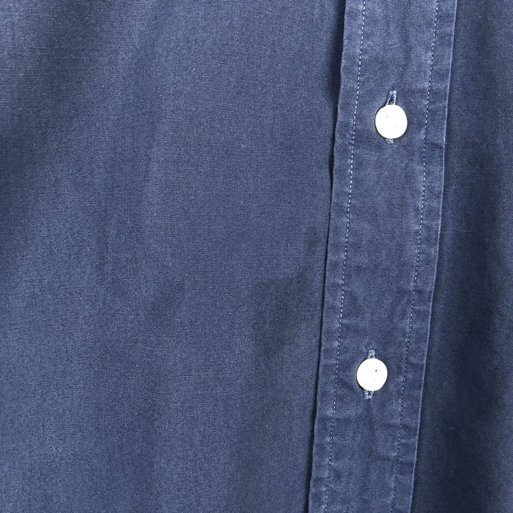 Ralph Lauren CUSTOM FIT short sleeve button down shirt, men's XL size cotton navy blue type Vintage Second Hand