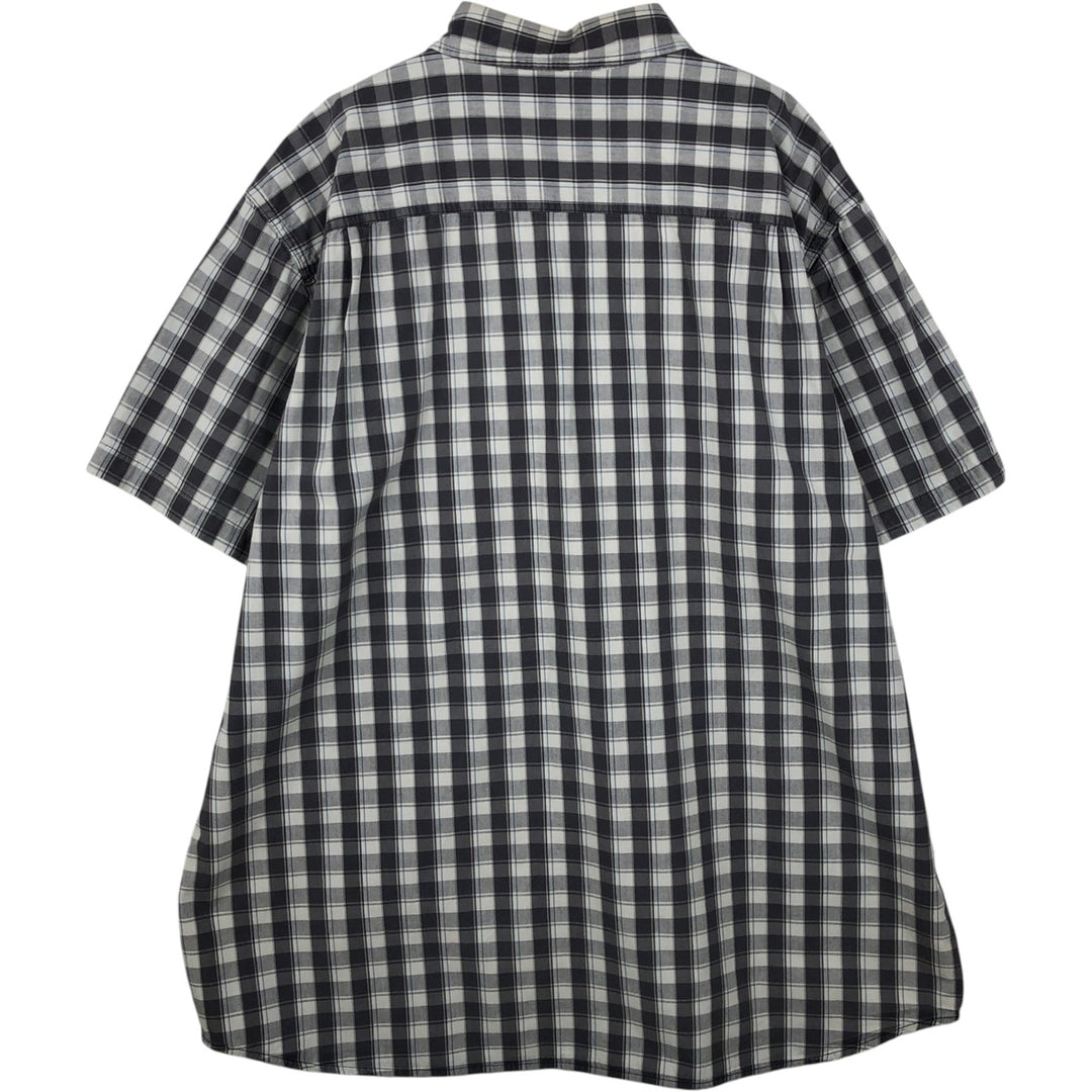 Carhartt RELAXD FIT Check Pattern Button-Down Short-Sleeve Work Shirt, Men's XXL (approx.) cotton white type Vintage Second Hand