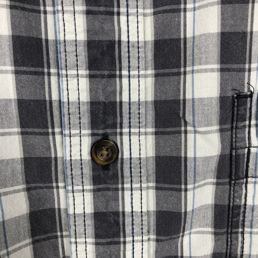 Carhartt RELAXD FIT Check Pattern Button-Down Short-Sleeve Work Shirt, Men's XXL (approx.) cotton white type Vintage Second Hand