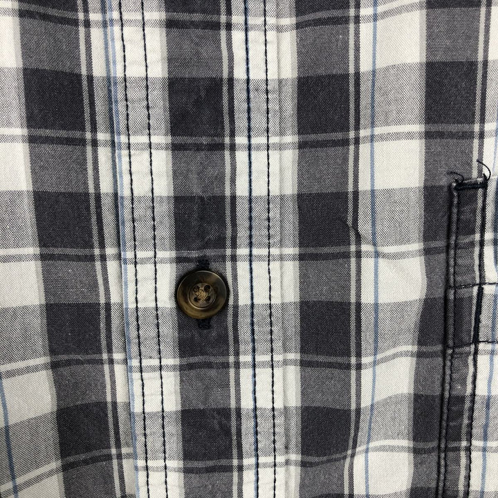 Carhartt RELAXD FIT Check Pattern Button-Down Short-Sleeve Work Shirt, Men's XXL (approx.) cotton white type Vintage Second Hand
