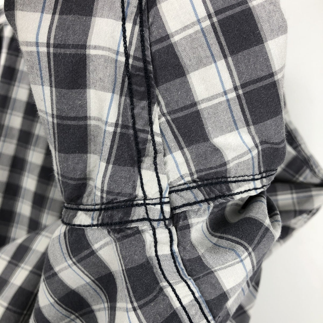 Carhartt RELAXD FIT Check Pattern Button-Down Short-Sleeve Work Shirt, Men's XXL (approx.) cotton white type Vintage Second Hand