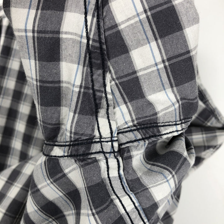 Carhartt RELAXD FIT Check Pattern Button-Down Short-Sleeve Work Shirt, Men's XXL (approx.) cotton white type Vintage Second Hand