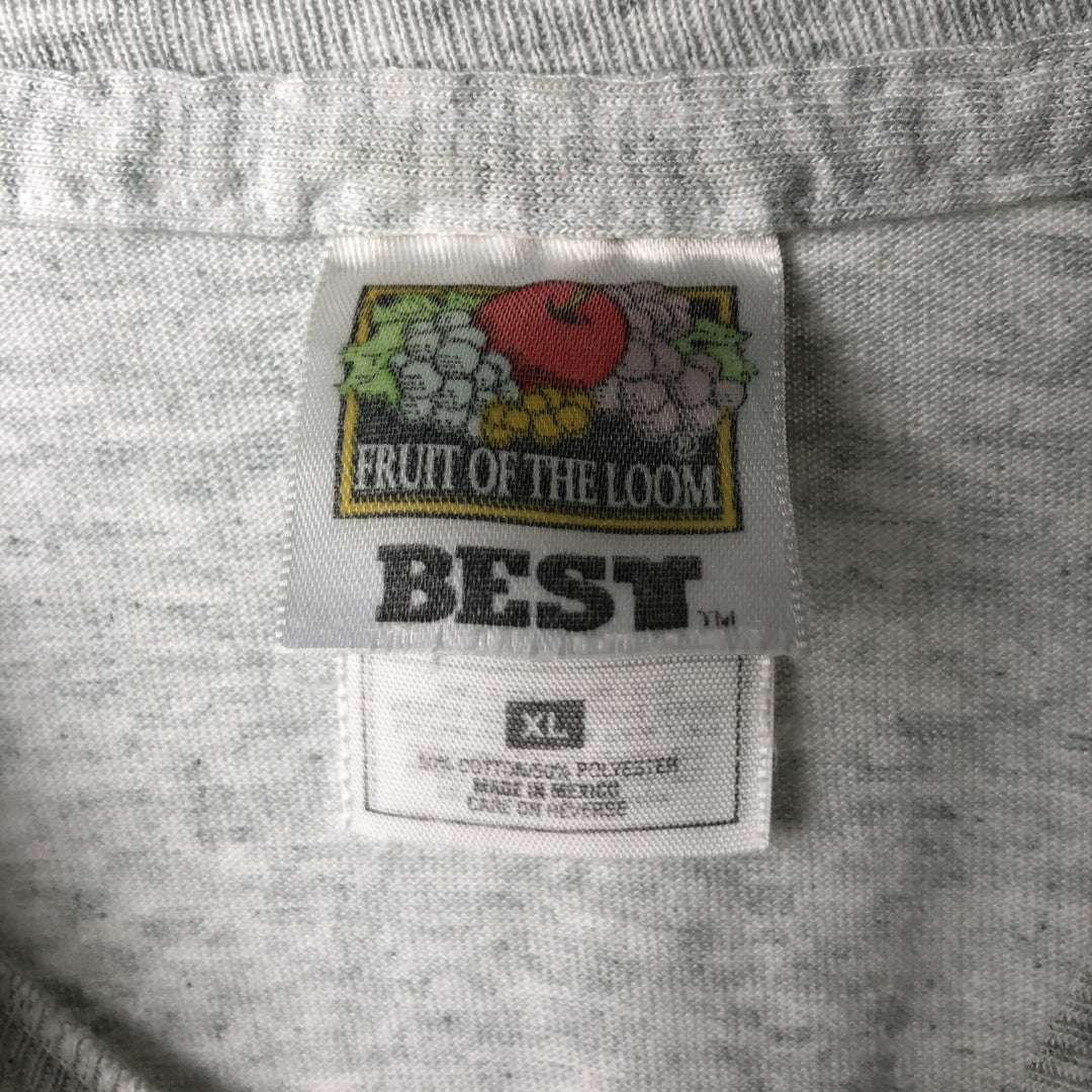 2000'S Fruit of the Loom Best College T-shirt, Men's XL equivalent. cotton white type Vintage Second Hand