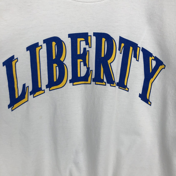 90'S Russell College T-shirt, Made in USA, Men's XL, Vintage cotton white type Vintage Second Hand