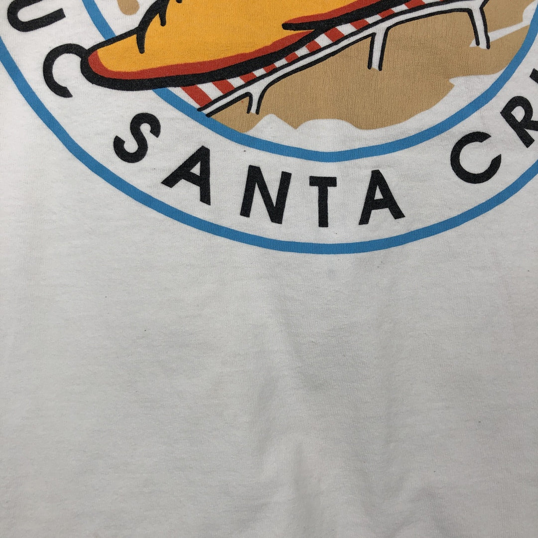 College T-shirt, Men's XL size unclear white type Vintage Second Hand
