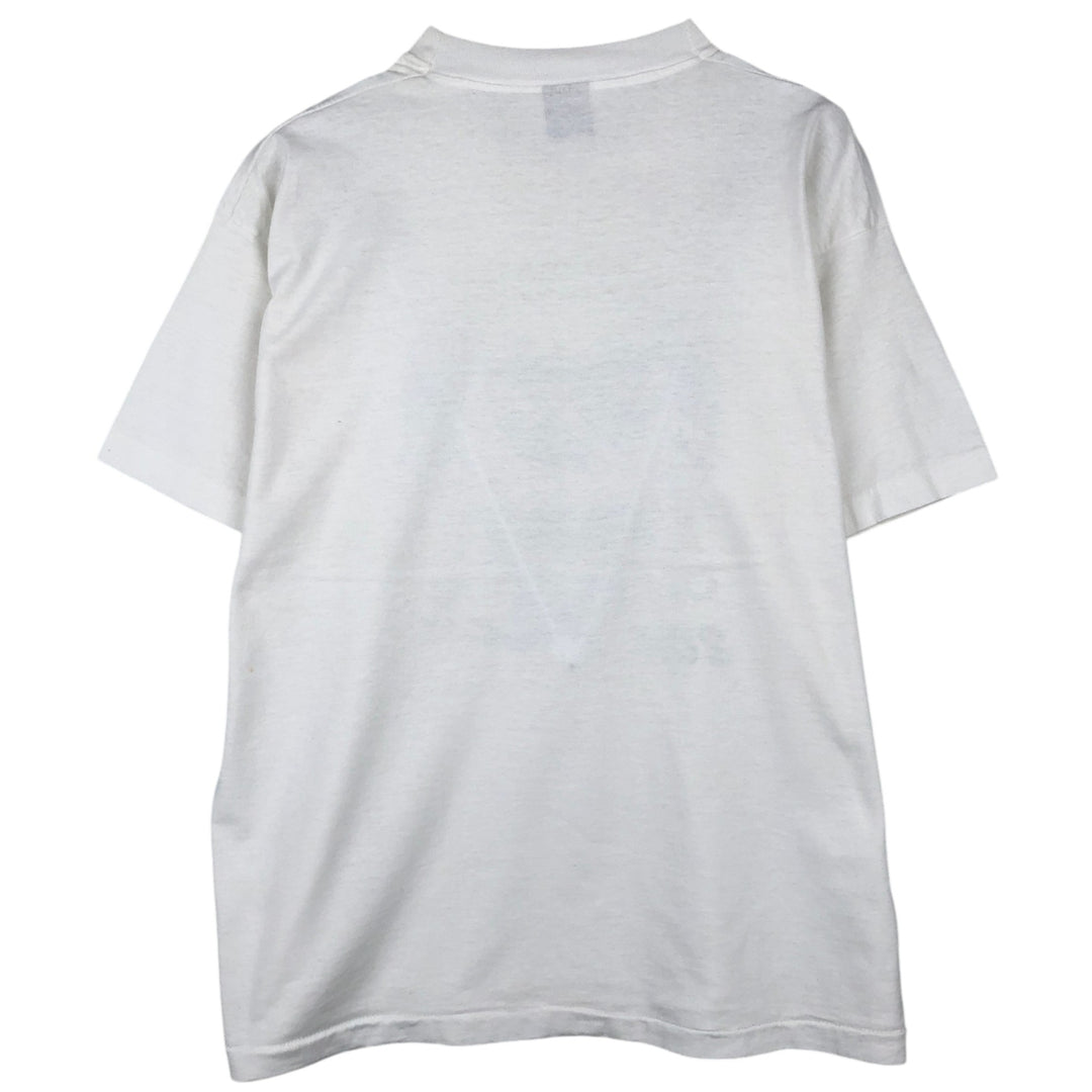 90'S Fruit of the Loom Best College T-Shirt, Made in USA, Men's XL equivalent, Vintage cotton white type Vintage Second Hand