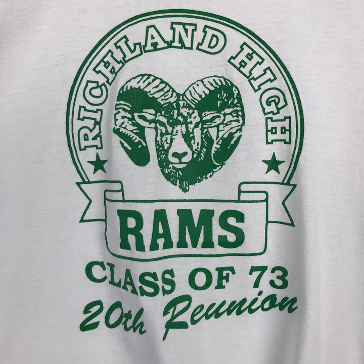 90'S Fruit of the Loom Best College T-Shirt, Made in USA, Men's XL equivalent, Vintage cotton white type Vintage Second Hand
