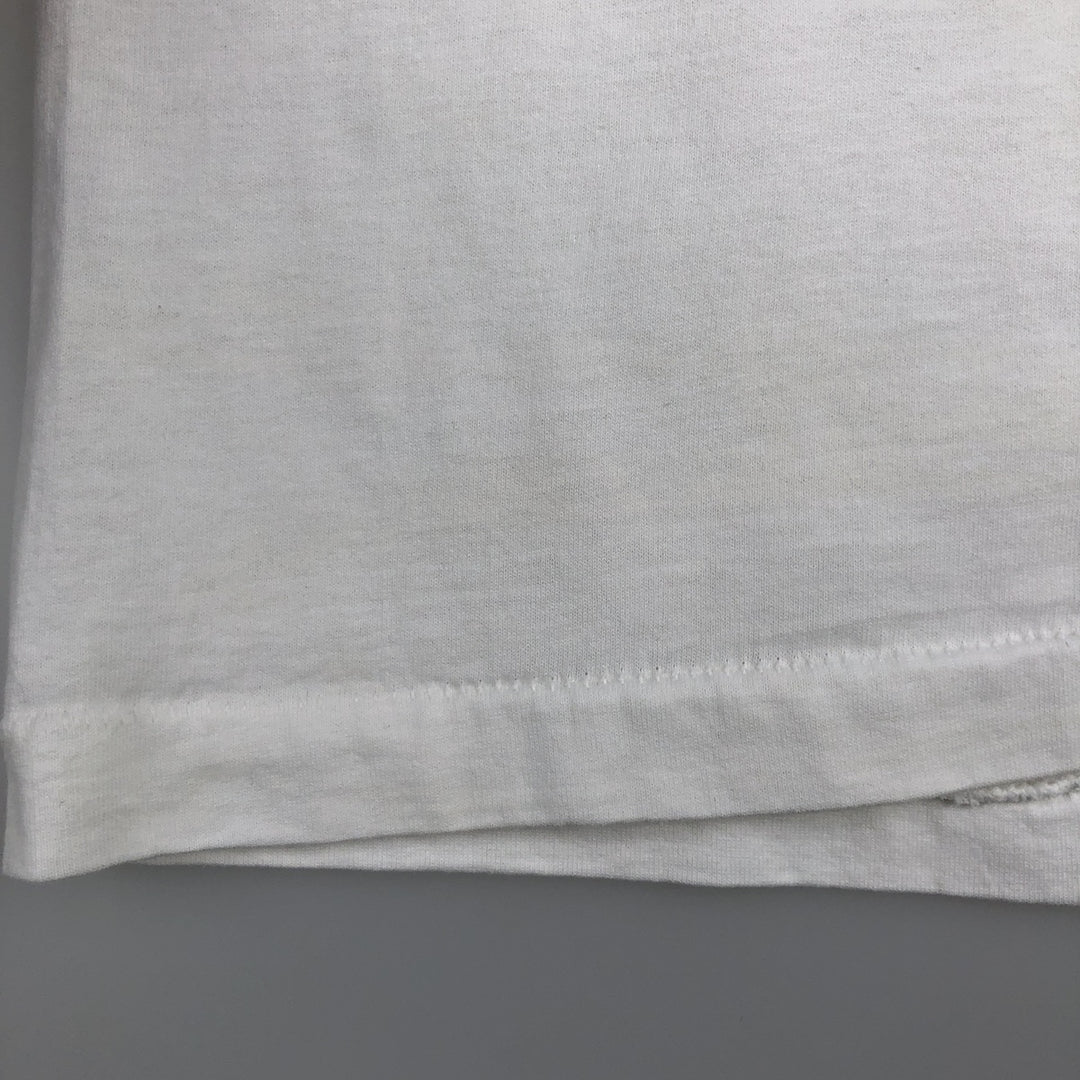 90'S Fruit of the Loom Best College T-Shirt, Made in USA, Men's XL equivalent, Vintage cotton white type Vintage Second Hand