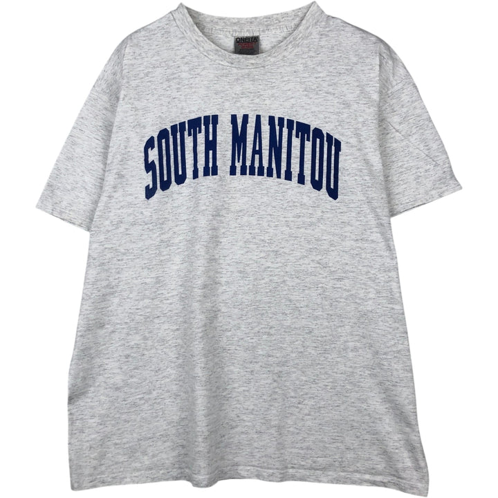 ONEITA POWER-T College T-Shirt, Men's XL (equivalent) cotton gray type Vintage Second Hand