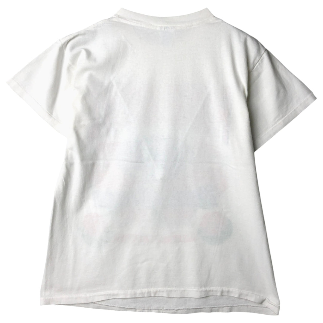 90'S Delta (DELTA) Floral College T-Shirt, Made in USA, Men's Size M (Equivalent), Vintage cotton white type Vintage Second Hand