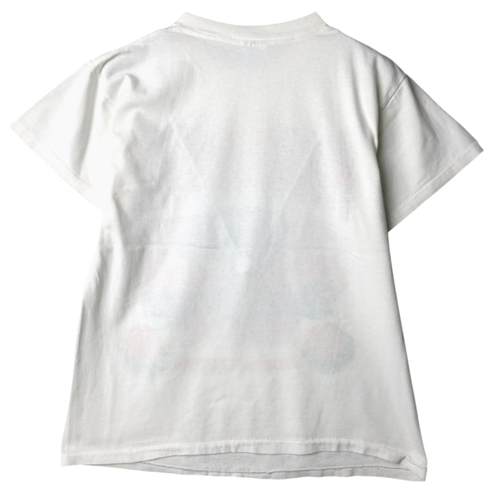 90'S Delta (DELTA) Floral College T-Shirt, Made in USA, Men's Size M (Equivalent), Vintage cotton white type Vintage Second Hand