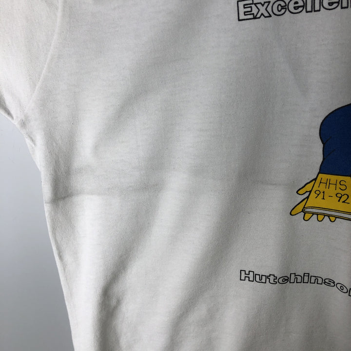 90'S Screen Stars Best College T-shirt, Made in USA, Men's XL, Vintage cotton white type Vintage Second Hand