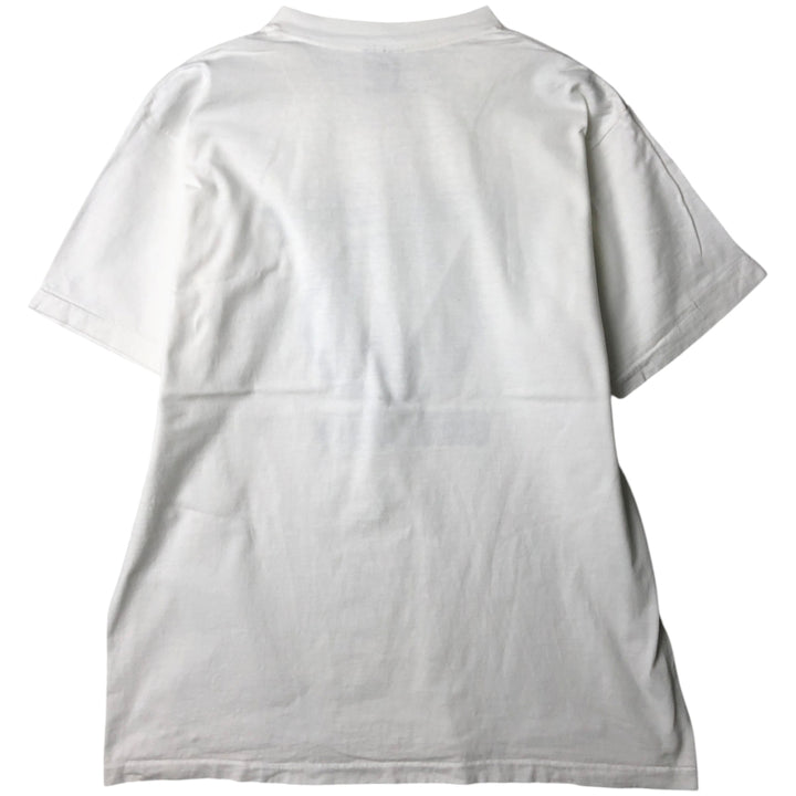 90'S ONEITA POWER-T College T-Shirt, Made in USA, Men's XL equivalent, Vintage cotton white type Vintage Second Hand