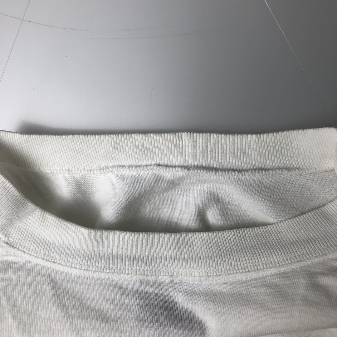 90'S ONEITA POWER-T College T-Shirt, Made in USA, Men's XL equivalent, Vintage cotton white type Vintage Second Hand