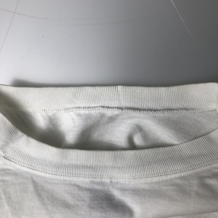 90'S ONEITA POWER-T College T-Shirt, Made in USA, Men's XL equivalent, Vintage cotton white type Vintage Second Hand