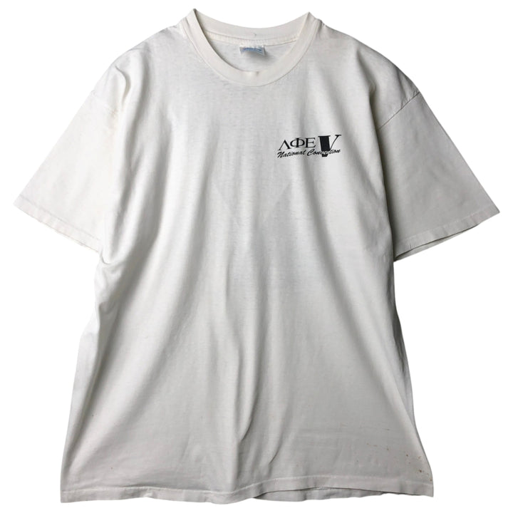 90'S Hanes BEEFY-T Blue Tag College T-Shirt, Made in USA, Men's XL equivalent, Vintage cotton white type Vintage Second Hand