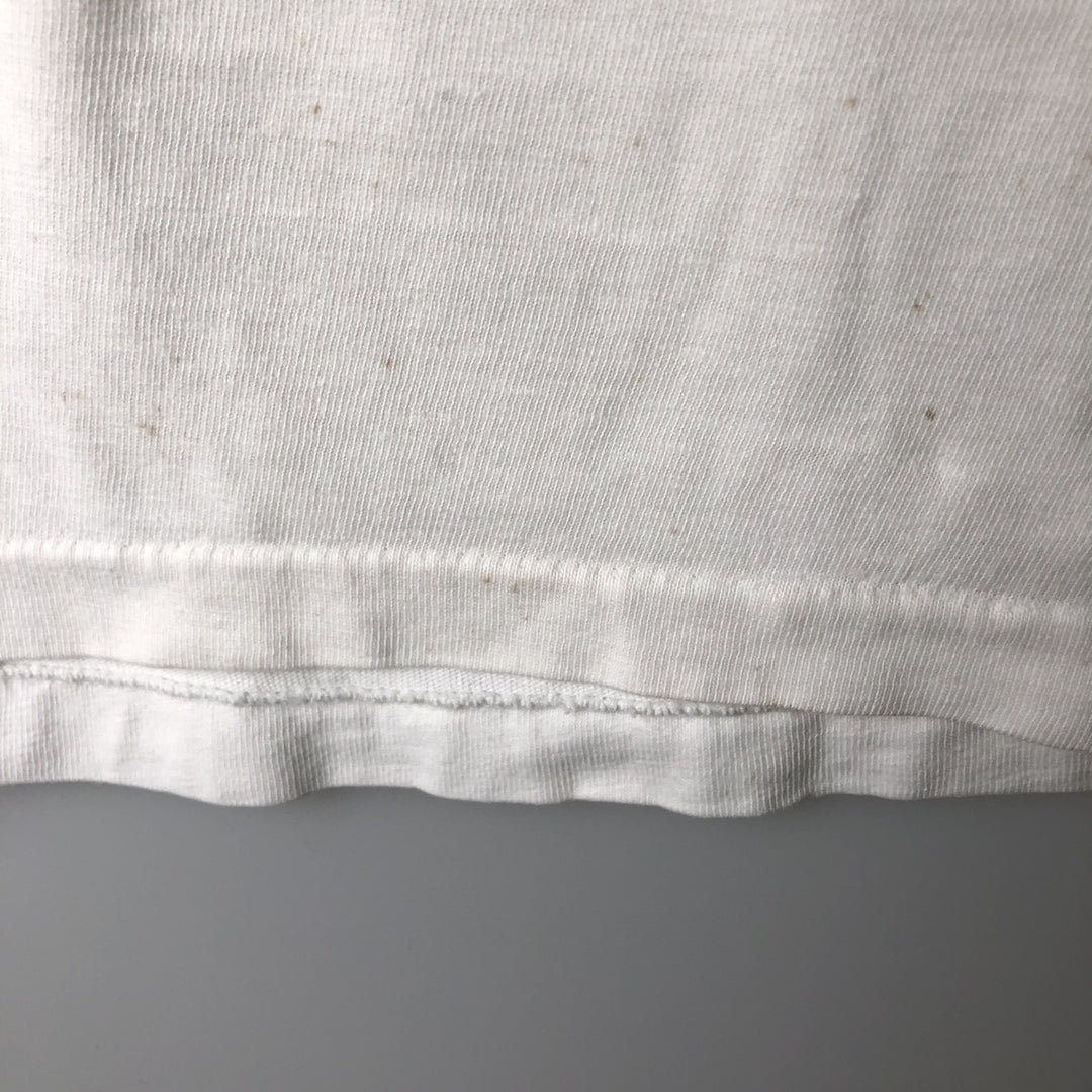 90'S Hanes BEEFY-T Blue Tag College T-Shirt, Made in USA, Men's XL equivalent, Vintage cotton white type Vintage Second Hand