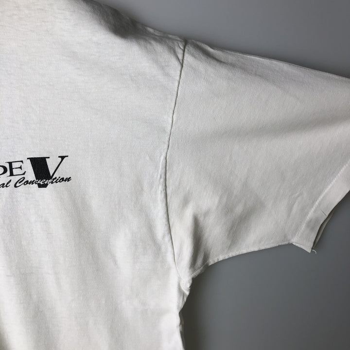 90'S Hanes BEEFY-T Blue Tag College T-Shirt, Made in USA, Men's XL equivalent, Vintage cotton white type Vintage Second Hand