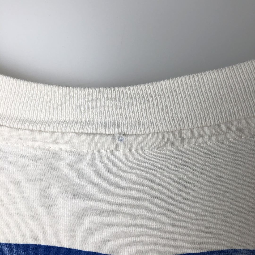 90'S Hanes BEEFY-T Blue Tag College T-Shirt, Made in USA, Men's XL equivalent, Vintage cotton white type Vintage Second Hand