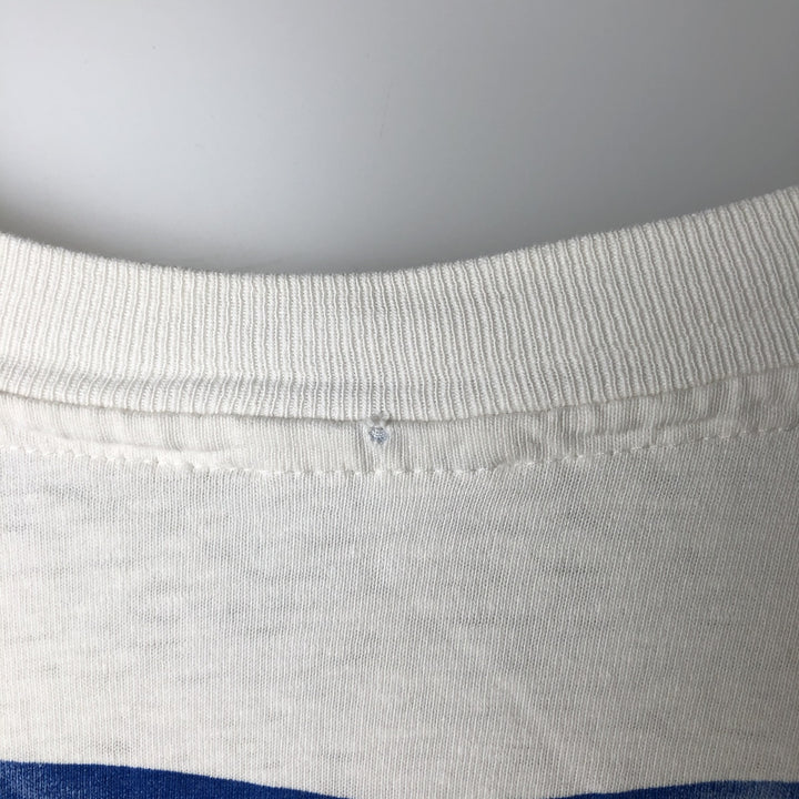 90'S Hanes BEEFY-T Blue Tag College T-Shirt, Made in USA, Men's XL equivalent, Vintage cotton white type Vintage Second Hand
