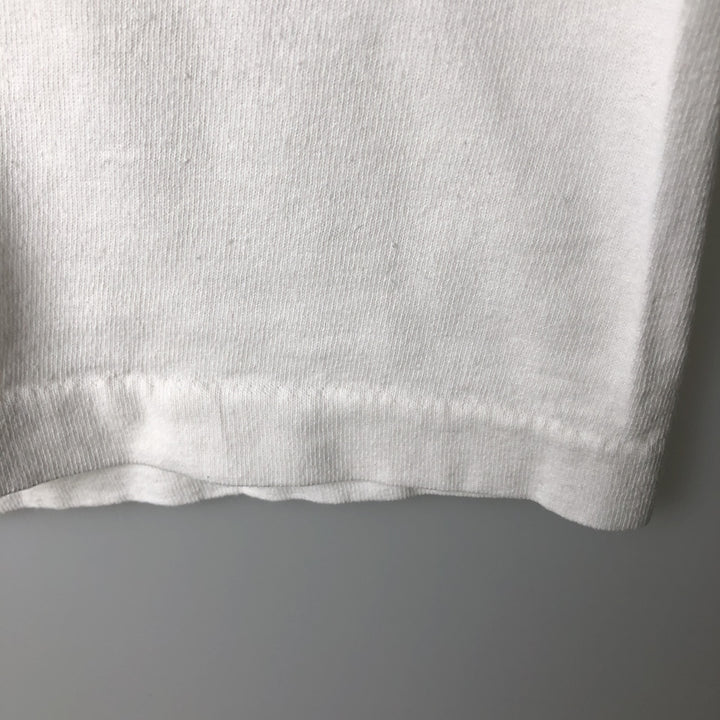 90'S Fruit of the Loom College T-shirt, Made in USA, Men's L size, Vintage cotton white type Vintage Second Hand