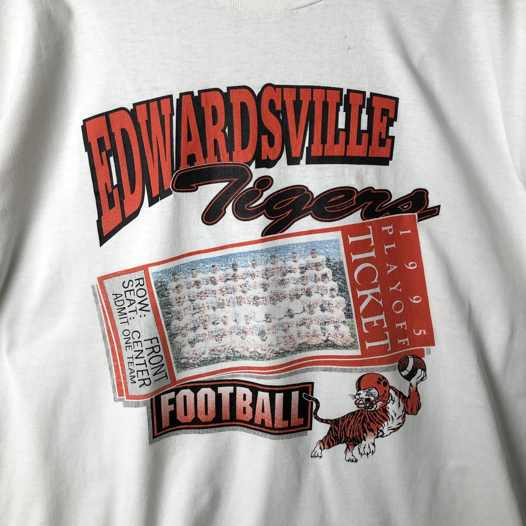 90'S Fruit of the Loom Best College T-Shirt, Made in USA, Men's XL equivalent, Vintage cotton white type Vintage Second Hand