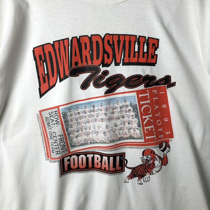90'S Fruit of the Loom Best College T-Shirt, Made in USA, Men's XL equivalent, Vintage cotton white type Vintage Second Hand