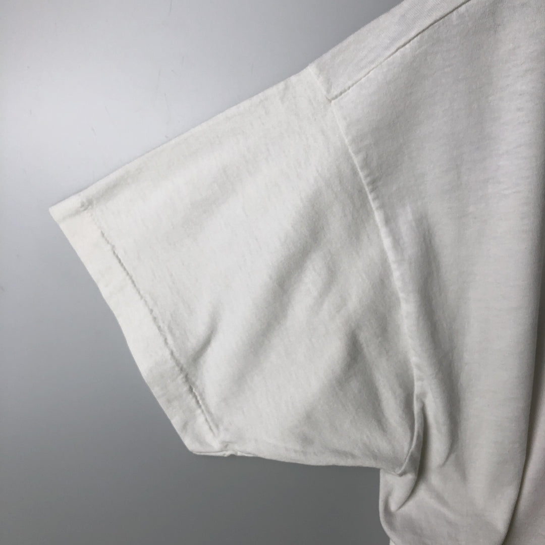 90'S Fruit of the Loom Best College T-Shirt, Made in USA, Men's XL equivalent, Vintage cotton white type Vintage Second Hand