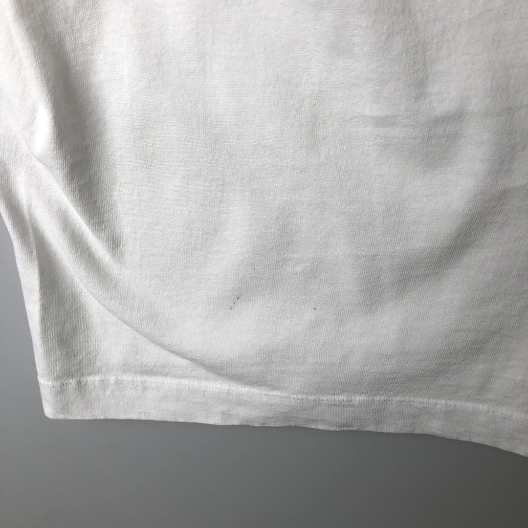 90'S Fruit of the Loom Best College T-Shirt, Made in USA, Men's XL equivalent, Vintage cotton white type Vintage Second Hand