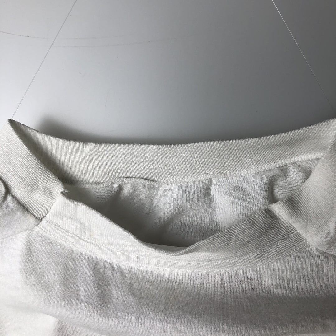 90'S Fruit of the Loom Best College T-Shirt, Made in USA, Men's XL equivalent, Vintage cotton white type Vintage Second Hand