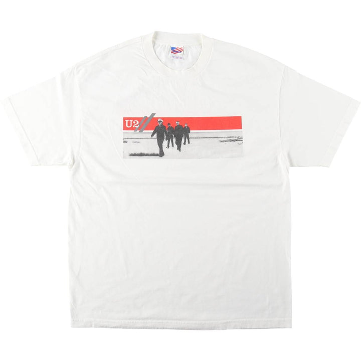 MURIND U2 Band T-Shirt, Made in USA, Men's XL equivalent. cotton white type Vintage Second Hand
