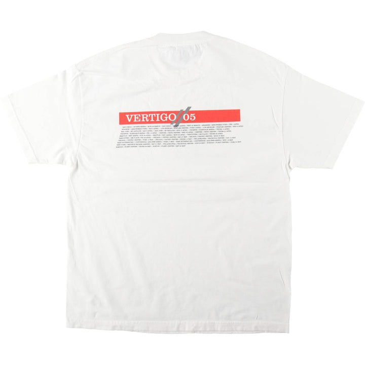 MURIND U2 Band T-Shirt, Made in USA, Men's XL equivalent. cotton white type Vintage Second Hand