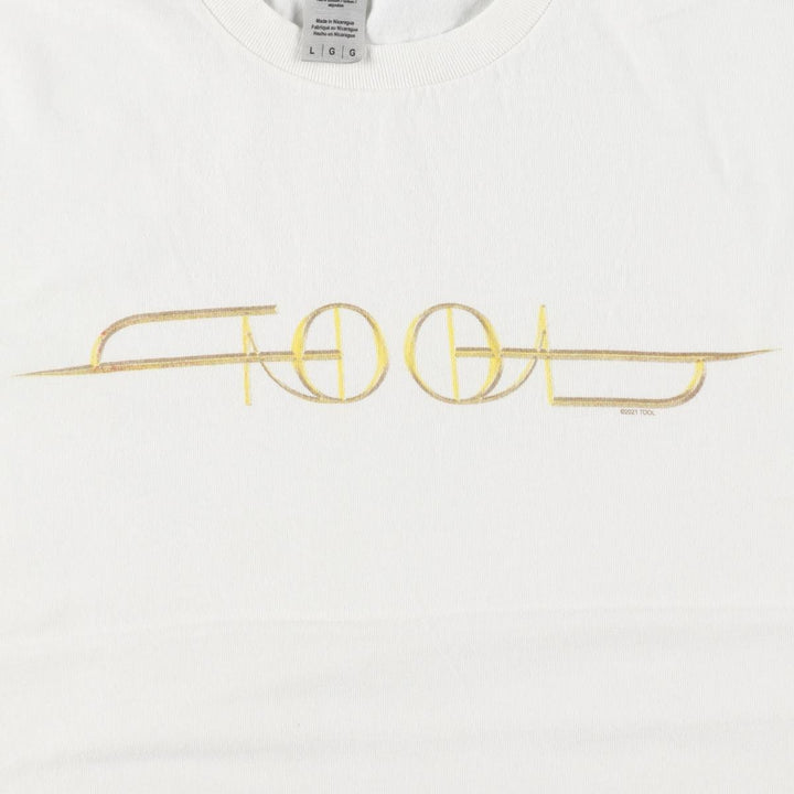 Gildan TOOL Band T-shirt, Men's Size L (approx.) cotton white type Vintage Second Hand