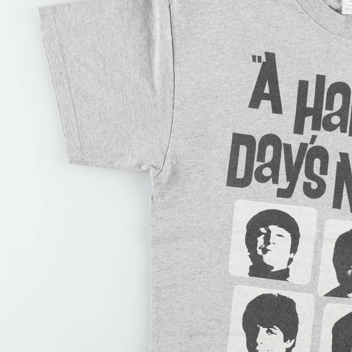 00's THE BEATLES Band T-shirt, Band T, Men's L size cotton gray type Vintage Second Hand