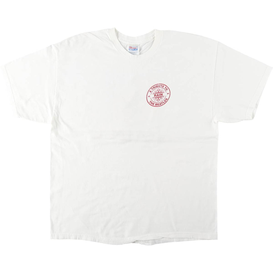 2000'S Hanes THE BEATLES Band T-shirt, Men's XL equivalent. cotton white type Vintage Second Hand