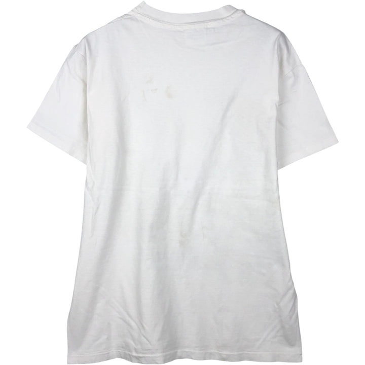 90'S Hanes BEEFY-T Animal T-Shirt, Made in USA, Men's Size L (approx.), Vintage cotton white type Vintage Second Hand