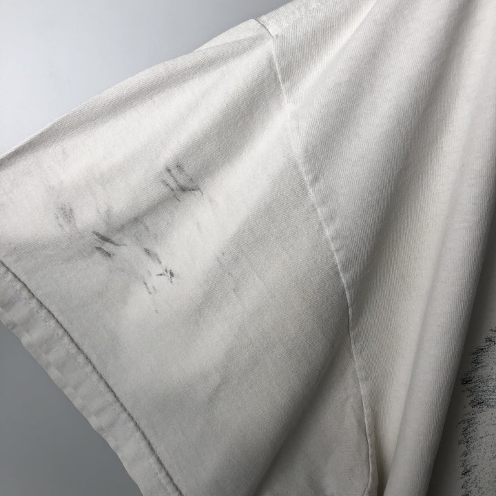 90'S Delta White Tiger Pattern Animal T-Shirt, Men's XL equivalent, Vintage cotton white type Vintage Second Hand
