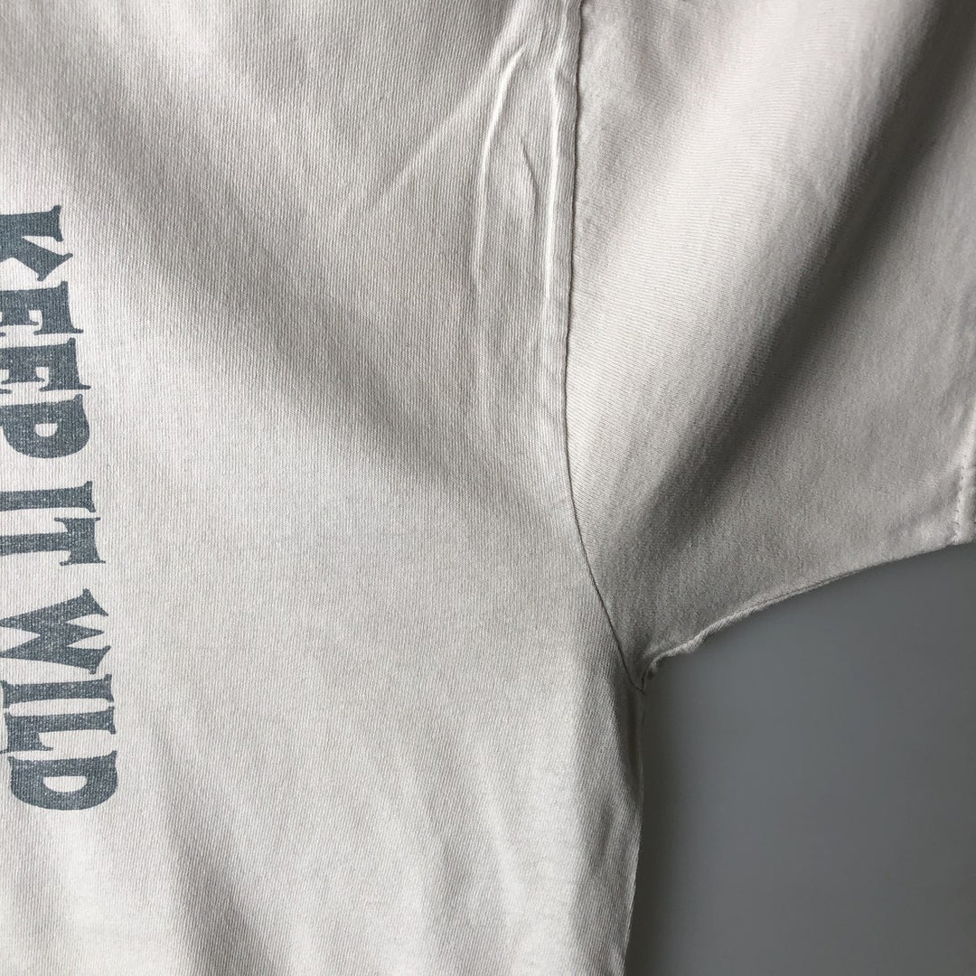 90'S Delta White Tiger Pattern Animal T-Shirt, Men's XL equivalent, Vintage cotton white type Vintage Second Hand