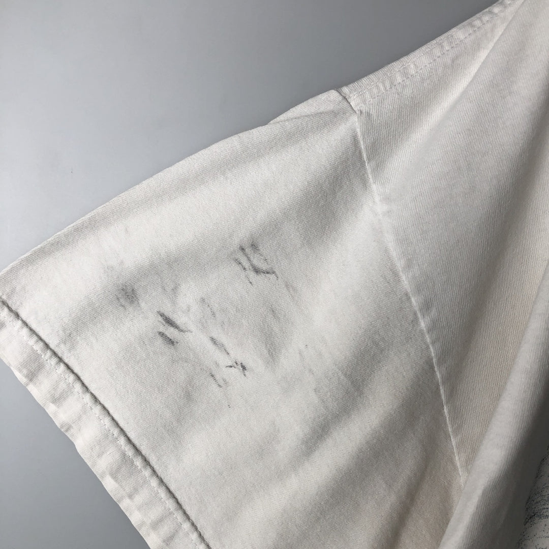90'S Delta White Tiger Pattern Animal T-Shirt, Men's XL equivalent, Vintage cotton white type Vintage Second Hand