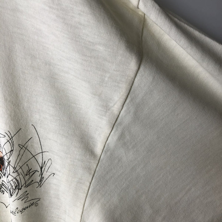 Tiger Pattern Animal T-shirt Men's XL unclear unbleached Vintage Second Hand